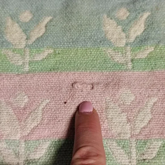 Vintage Pastel Colored Flower Reversible Placemats Set Of Five - Picture 6 of 12